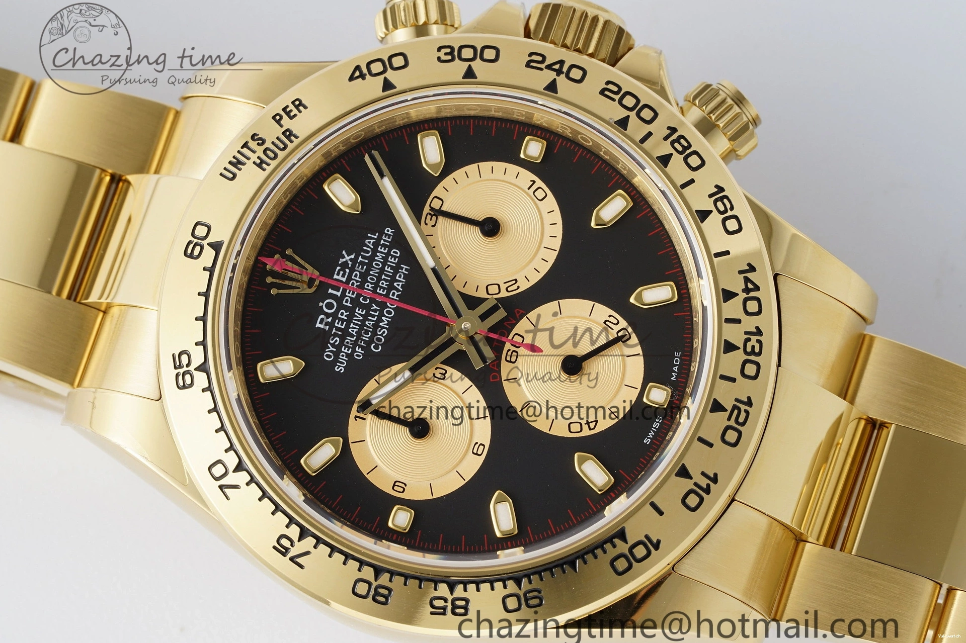 1:1 BTF Best SA4130 Daytona Black YG Bracelet Edition on 116508 YG Dial 0109